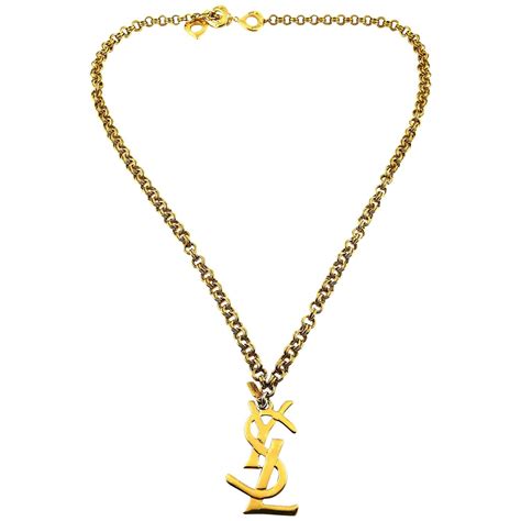 ysl vintage necklace|ysl necklace men.